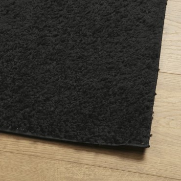 vidaXL Χαλί Shaggy PAMPLONA με Ψηλό Πέλος Μοντέρνο Μαύρο 100x200cm