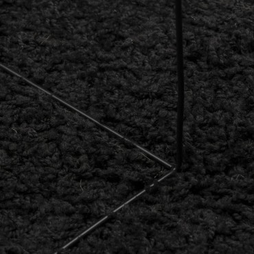 vidaXL Χαλί Shaggy PAMPLONA με Ψηλό Πέλος Μοντέρνο Μαύρο 100x200cm