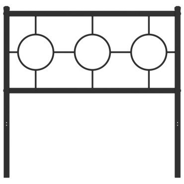vidaXL Κεφαλάρι Μαύρο Μεταλλικό 95x3x91cm 1 τεμ.
