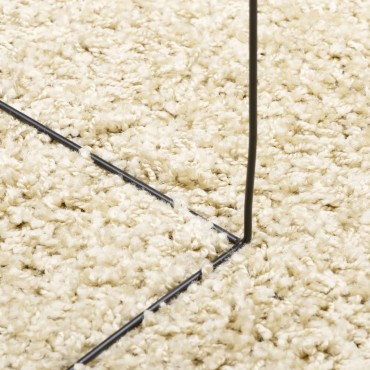 vidaXL Χαλί Shaggy PAMPLONA με Ψηλό Πέλος Μοντέρνο Χρυσό 120x120cm