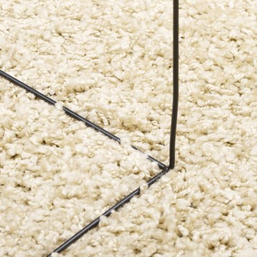 vidaXL Χαλί Shaggy PAMPLONA με Ψηλό Πέλος Μοντέρνο Χρυσό 200x200cm