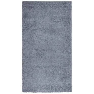 vidaXL Χαλί Shaggy PAMPLONA με Ψηλό Πέλος Μοντέρνο Μπλε 80x150cm