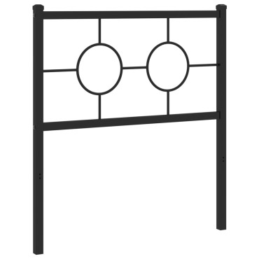 vidaXL Κεφαλάρι Μαύρο Μεταλλικό 85x3x91cm 1 τεμ.