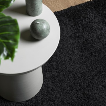 vidaXL Χαλί Shaggy PAMPLONA με Ψηλό Πέλος Μοντέρνο Μαύρο 80x150cm