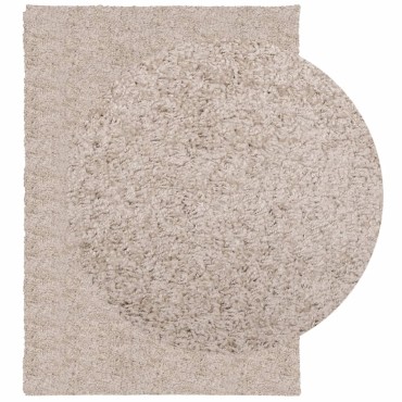 vidaXL Χαλί Shaggy PAMPLONA με Ψηλό Πέλος Μοντέρνο Μπεζ 120x170cm