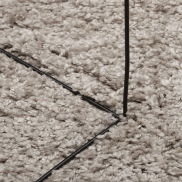 vidaXL Χαλί Shaggy PAMPLONA με Ψηλό Πέλος Μοντέρνο Μπεζ 120x170cm