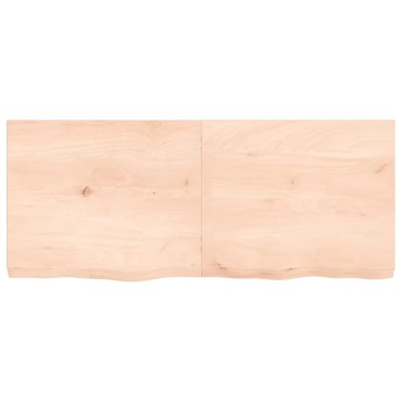 vidaXL Πάγκος Μπάνιου 120 x 50 x (2-6) εκ. από Ακατέργαστο Μασίφ Ξύλο