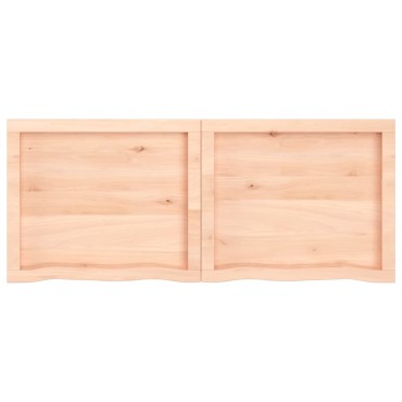 vidaXL Πάγκος Μπάνιου 120 x 50 x (2-6) εκ. από Ακατέργαστο Μασίφ Ξύλο