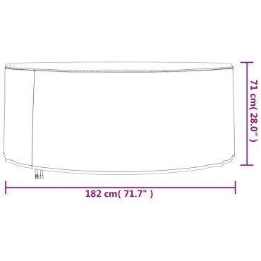 vidaXL Καλύμματα Επίπλων Κήπου 2 τεμ. 182x71cm 420D Ύφασμα Oxford