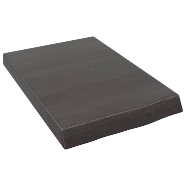vidaXL Πάγκος Μπάνιου Σκούρο Καφέ 40x60x(2-6) εκ.Επεξεργ. Μασίφ Ξύλο