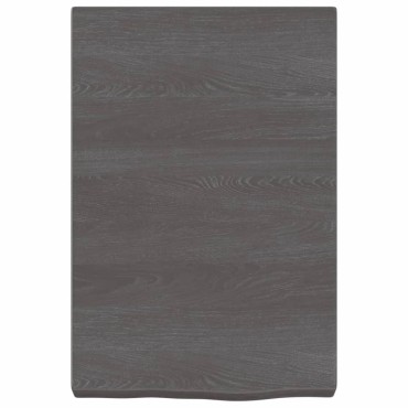 vidaXL Πάγκος Μπάνιου Σκούρο Καφέ 40x60x(2-6) εκ.Επεξεργ. Μασίφ Ξύλο