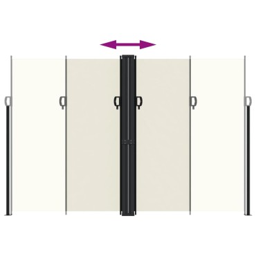 vidaXL Σκίαστρο Πλαϊνό Συρόμενο Κρεμ 220 x 600 εκ.