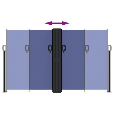 vidaXL Σκίαστρο Πλαϊνό Συρόμενο Μπλε 140 x 600 εκ.
