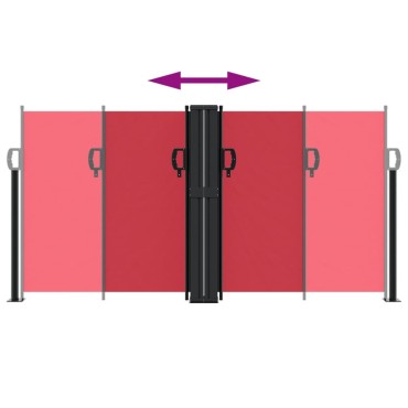 vidaXL Σκίαστρο Πλαϊνό Συρόμενο Κόκκινο 120 x 600 εκ.