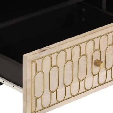 vidaXL Έπιπλο Τηλεόρασης 80x33x46cm από Μασίφ Ξύλο Μάνγκο