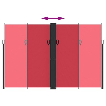 vidaXL Σκίαστρο Πλαϊνό Συρόμενο Κόκκινο 220 x 600 εκ.