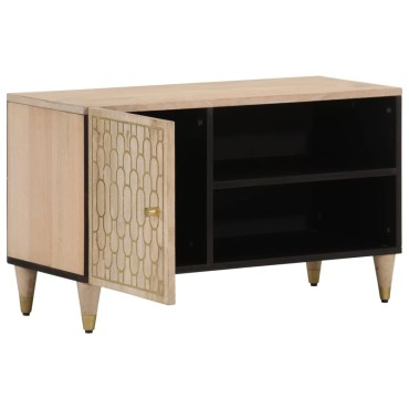vidaXL Έπιπλο Τηλεόρασης 80x31x46cm από Μασίφ Ξύλο Μάνγκο