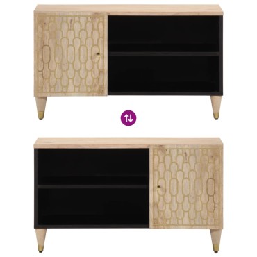 vidaXL Έπιπλο Τηλεόρασης 80x31x46cm από Μασίφ Ξύλο Μάνγκο