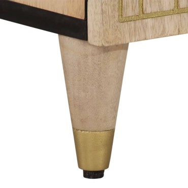 vidaXL Έπιπλο Τηλεόρασης 80x31x46cm από Μασίφ Ξύλο Μάνγκο
