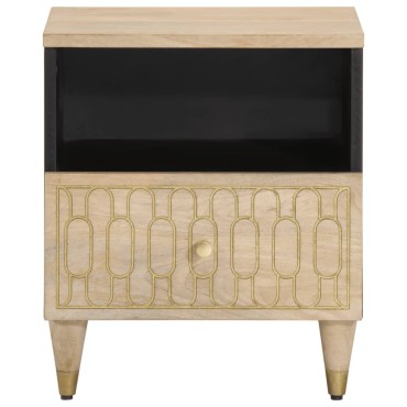 vidaXL Κομοδίνο 40x33x46cm από Μασίφ Ξύλο Μάνγκο 1 τεμ.