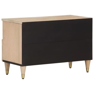vidaXL Έπιπλο Τηλεόρασης 70x33x46cm από Μασίφ Ξύλο Μάνγκο