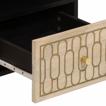 vidaXL Έπιπλο Τηλεόρασης 70x33x46cm από Μασίφ Ξύλο Μάνγκο