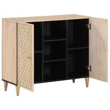 vidaXL Βοηθητικό Ντουλάπι 90x33x75cm από Μασίφ Ξύλο Μάνγκο 1 τεμ.
