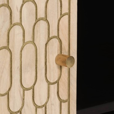 vidaXL Βοηθητικό Ντουλάπι 90x33x75cm από Μασίφ Ξύλο Μάνγκο 1 τεμ.