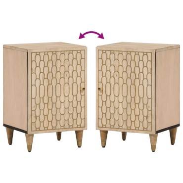 vidaXL Ντουλάπι Μπάνιου 38x33x58cm από Μασίφ Ξύλο Μάνγκο 1 τεμ.