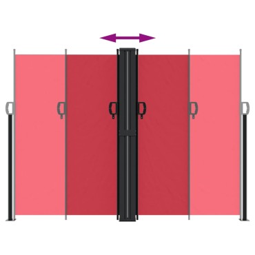 vidaXL Σκίαστρο Πλαϊνό Συρόμενο Κόκκινο 180 x 600 εκ.