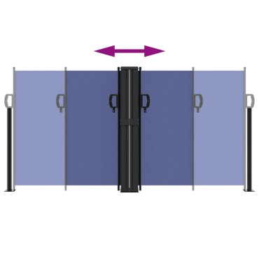 vidaXL Σκίαστρο Πλαϊνό Συρόμενο Μπλε 120 x 600 εκ.
