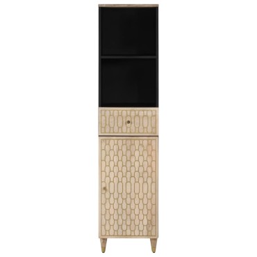 vidaXL Ντουλάπι Μπάνιου 38x33x160cm από Μασίφ Ξύλο Μάνγκο 1 τεμ.