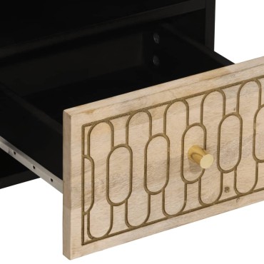 vidaXL Έπιπλο Τηλεόρασης 100x33x46cm από Μασίφ Ξύλο Μάνγκο