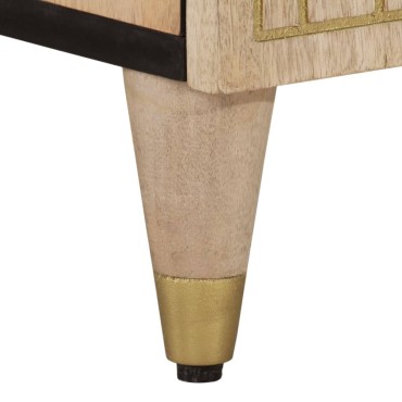 vidaXL Έπιπλο Τηλεόρασης 100x33x46cm από Μασίφ Ξύλο Μάνγκο