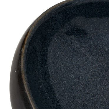 vidaXL Νιπτήρας Οβάλ Μαύρος και Μπλε 59 x 40 x 15 εκ. Κεραμικός