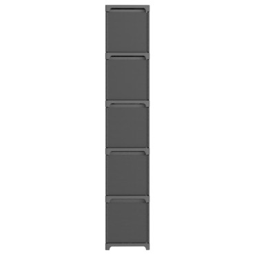vidaXL Ραφιέρα με 15 Κύβους & Κουτιά Γκρι 103x30x175,5cm Υφασμάτινη 1 τεμ.