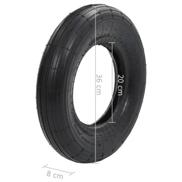 vidaXL Λάστιχο για Καρότσι 3.50-8 4PR από Καουτσούκ