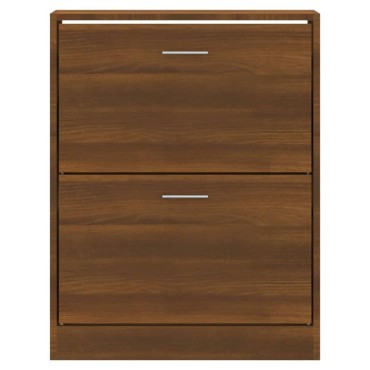 vidaXL Παπουτσοθήκη Καφέ Δρυς 63x24x81cm από Επεξεργασμένο Ξύλο