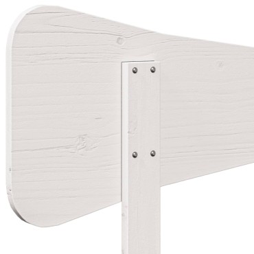 vidaXL Κεφαλάρι Λευκό από Μασίφ Ξύλο Πεύκου 145,5x3,5x81cm 1 τεμ.