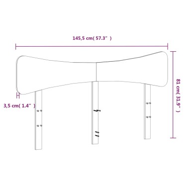 vidaXL Κεφαλάρι Λευκό από Μασίφ Ξύλο Πεύκου 145,5x3,5x81cm 1 τεμ.