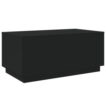 vidaXL Τραπεζάκι Σαλονιού με LED Μαύρο 90x50x40cm 1 τεμ.