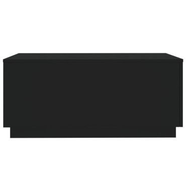 vidaXL Τραπεζάκι Σαλονιού με LED Μαύρο 90x50x40cm 1 τεμ.