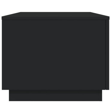 vidaXL Τραπεζάκι Σαλονιού με LED Μαύρο 90x50x40cm 1 τεμ.