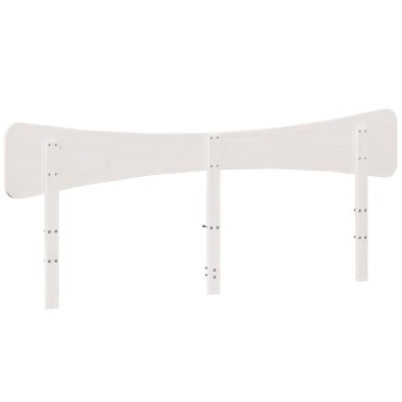 vidaXL Κεφαλάρι Λευκό από Μασίφ Ξύλο Πεύκου 185,5x3,5x81cm 1 τεμ.