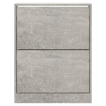 vidaXL Παπουτσοθήκη Γκρι Σκυροδέματος 63x24x81cm Επεξεργασμένο Ξύλο