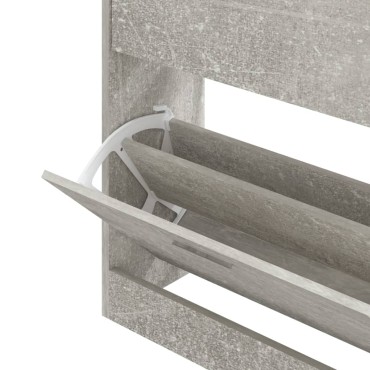 vidaXL Παπουτσοθήκη Γκρι Σκυροδέματος 63x24x81cm Επεξεργασμένο Ξύλο