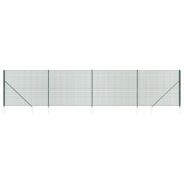 vidaXL Συρματόπλεγμα Περίφραξης Πράσινο 1,4x10 μ. με Καρφωτές Βάσεις