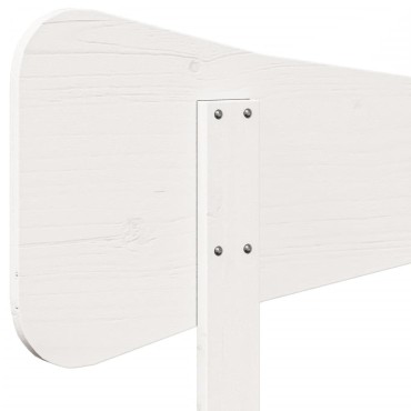 vidaXL Κεφαλάρι Λευκό από Μασίφ Ξύλο Πεύκου 95,5x3,5x81cm 1 τεμ.