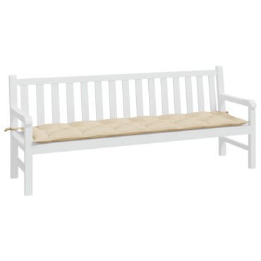 vidaXL Μαξιλάρι Πάγκου Κήπου Μπεζ 200x50x7cm Ύφασμα Oxford