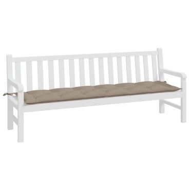 vidaXL Μαξιλάρι Πάγκου Κήπου Taupe 200x50x7cm Ύφασμα Oxford